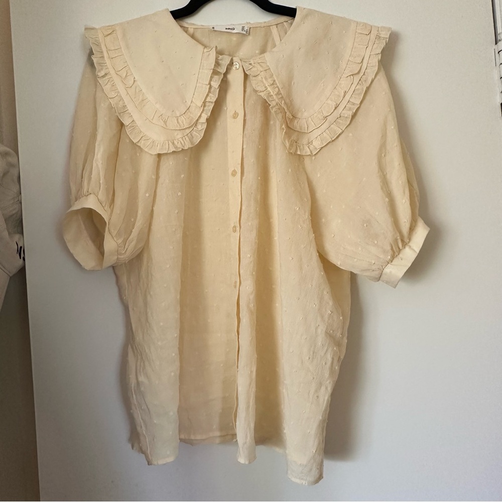 Mango Peter Pan Collar Blouse